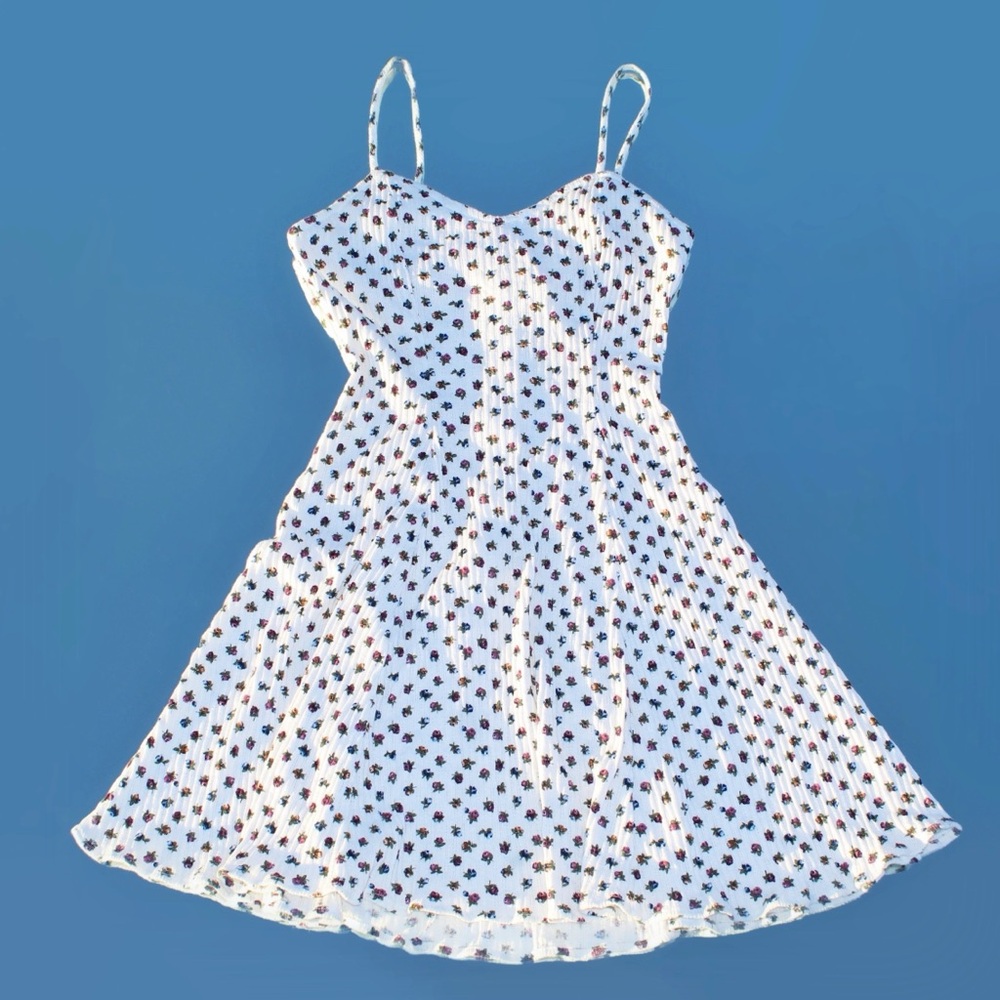 90s Vintage Express Dainty Floral Punk Grunge Mini Dress